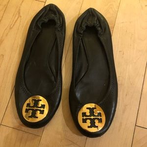 Size 7.5 black Tory Burch flats